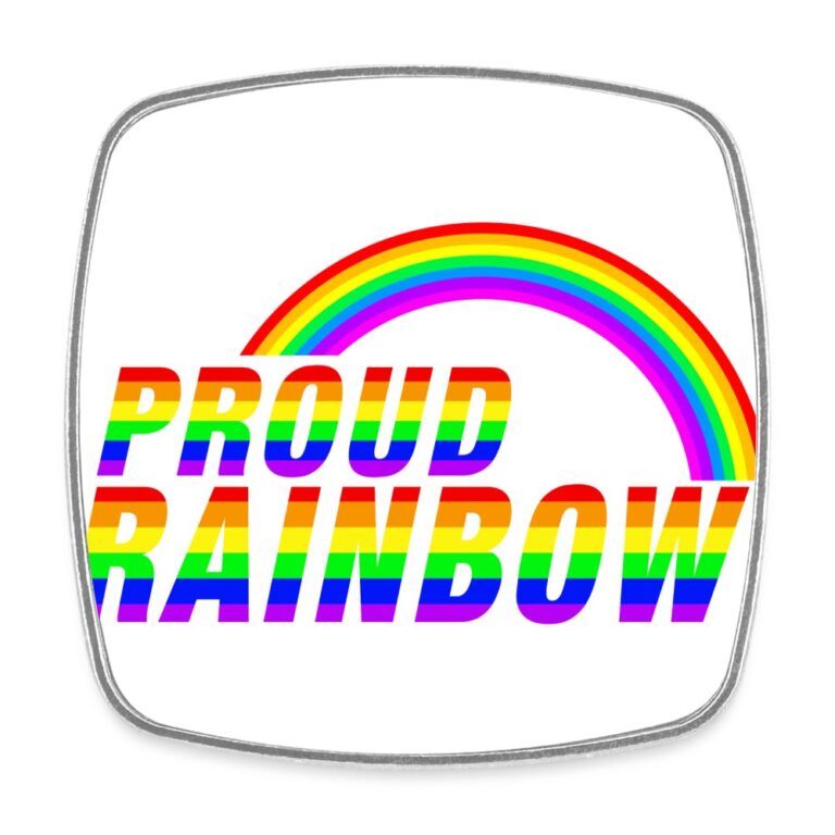 proud-rainbow-viereckiger-kuehlschrankmagnet-weiss