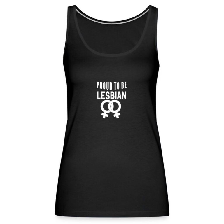 proud-to-be-lesbian-frauen-premium-tank-top-schwarz
