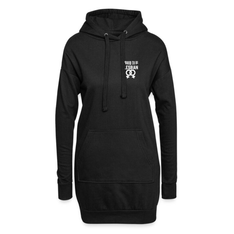 proud-to-be-lesbian-hoodie-kleid-schwarz