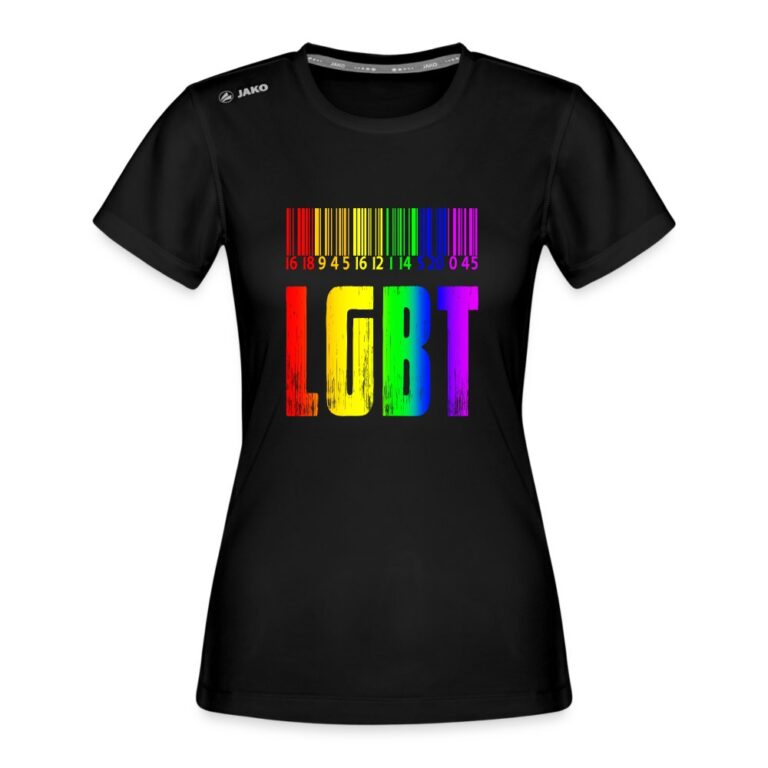 regenbogen-barcode-lgbt-design-jako-frauen-t-shirt-run-20-schwarz