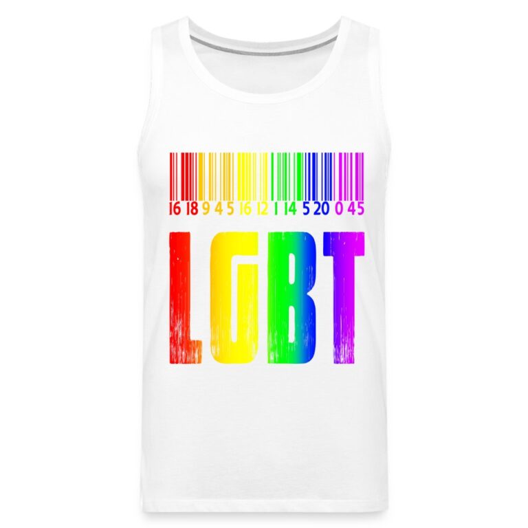 regenbogen-barcode-lgbt-design-maenner-premium-tank-top-weiss