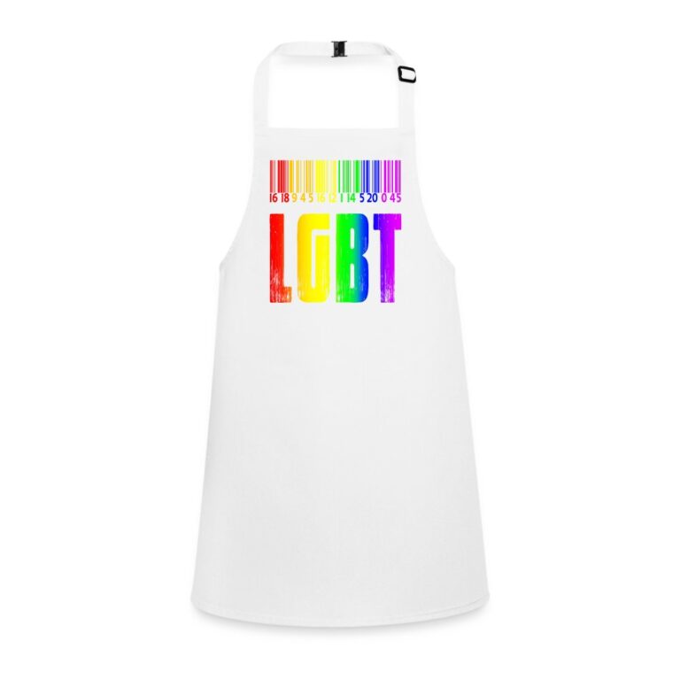 regenbogen-barcode-lgbt-design-schuerze-fuer-kinder-weiss