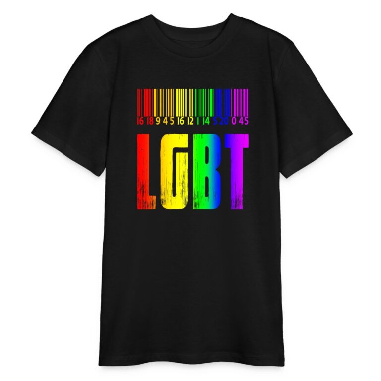 regenbogen-barcode-lgbt-design-stanleystella-bio-teenager-t-shirt-mini-creator-schwarz