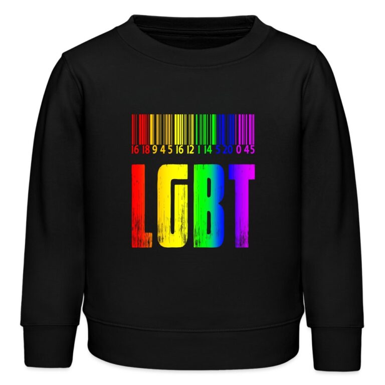 regenbogen-barcode-lgbt-design-stanleystella-mini-changer-bio-kinder-sweatshirt-schwarz