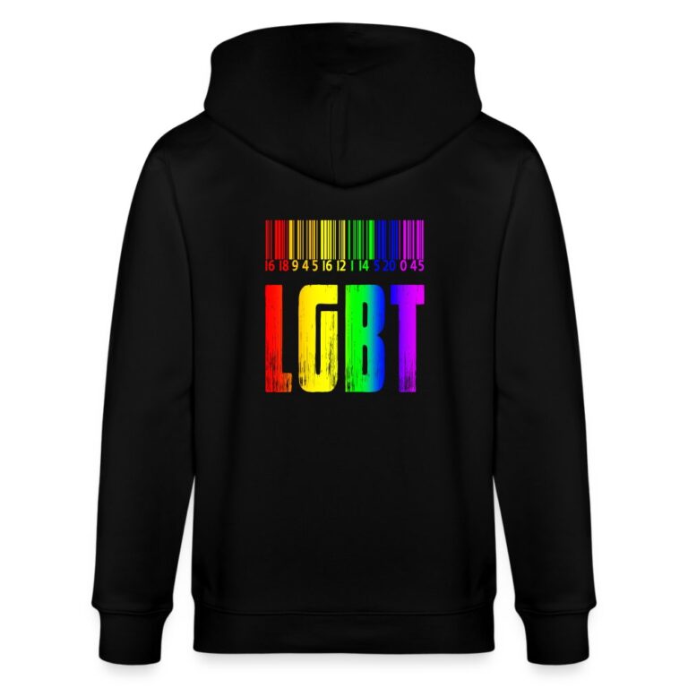 regenbogen-barcode-lgbt-design-stanleystella-unisex-bio-kapuzenjacke-cultivator-schwarz