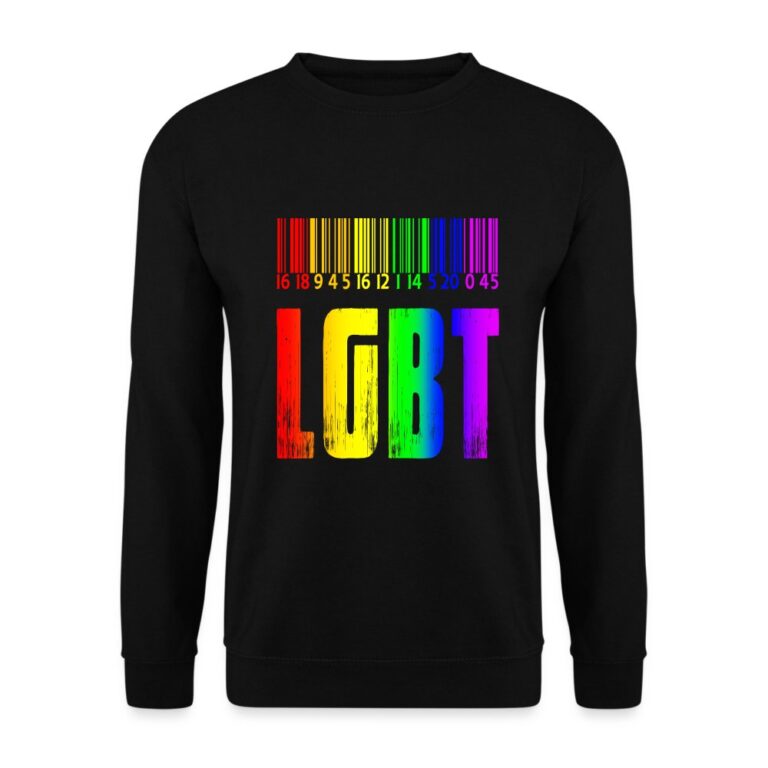 regenbogen-barcode-lgbt-design-unisex-pullover-schwarz