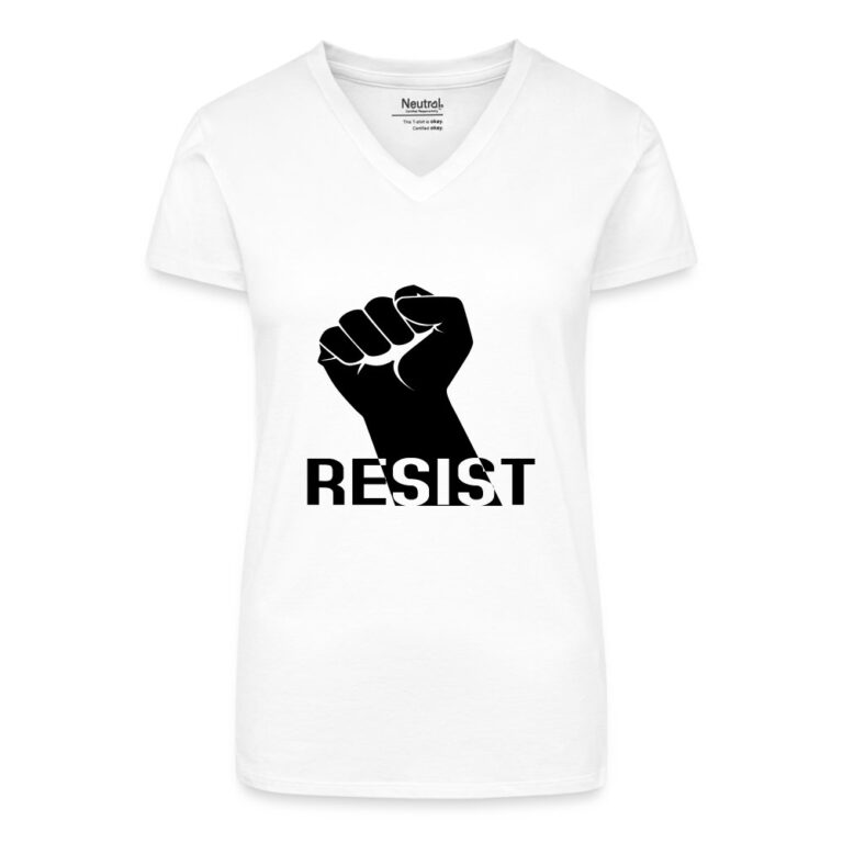 resist-bio-frauen-t-shirt-mit-v-ausschnitt-weiss