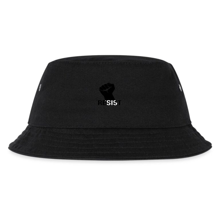 resist-kinder-bucket-hat-schwarz