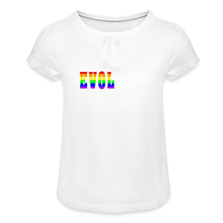 revolotion-maedchen-t-shirt-mit-raffungen-weiss