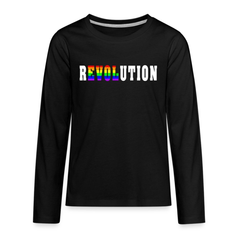 revolotion-teenager-premium-langarmshirt-schwarz