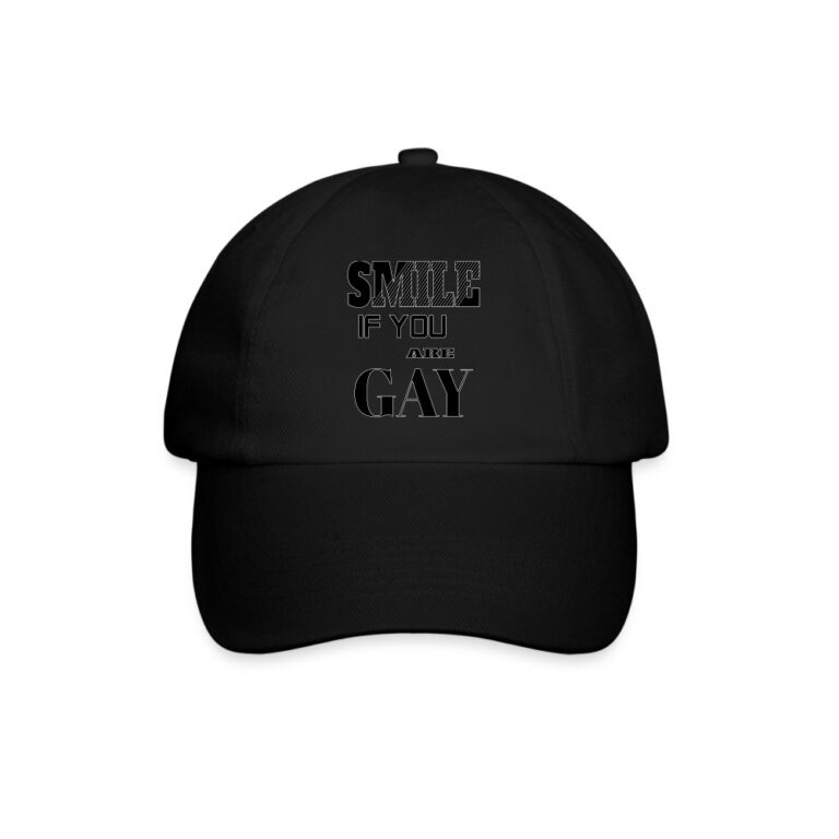smile-if-you-are-gay-baseballkappe-schwarz-schwarz