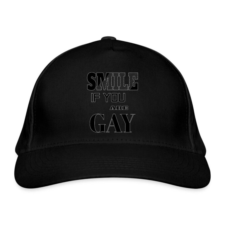 smile-if-you-are-gay-bio-baseballkappe-schwarz