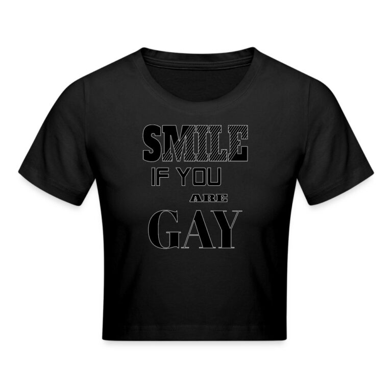 smile-if-you-are-gay-cropped-t-shirt-schwarz