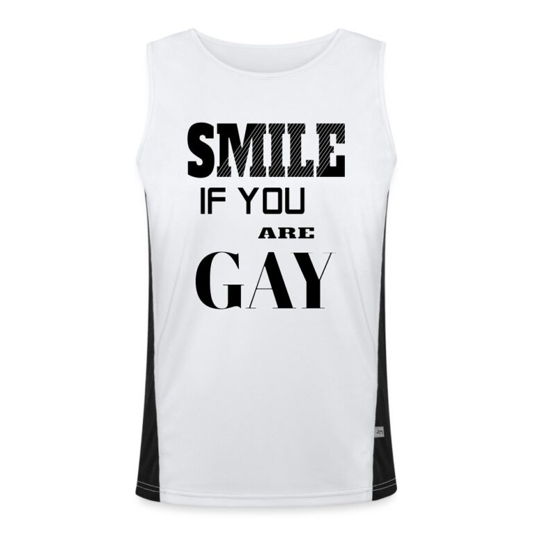 smile-if-you-are-gay-funktionelles-kontrast-tank-top-fuer-maenner-weiss-schwarz