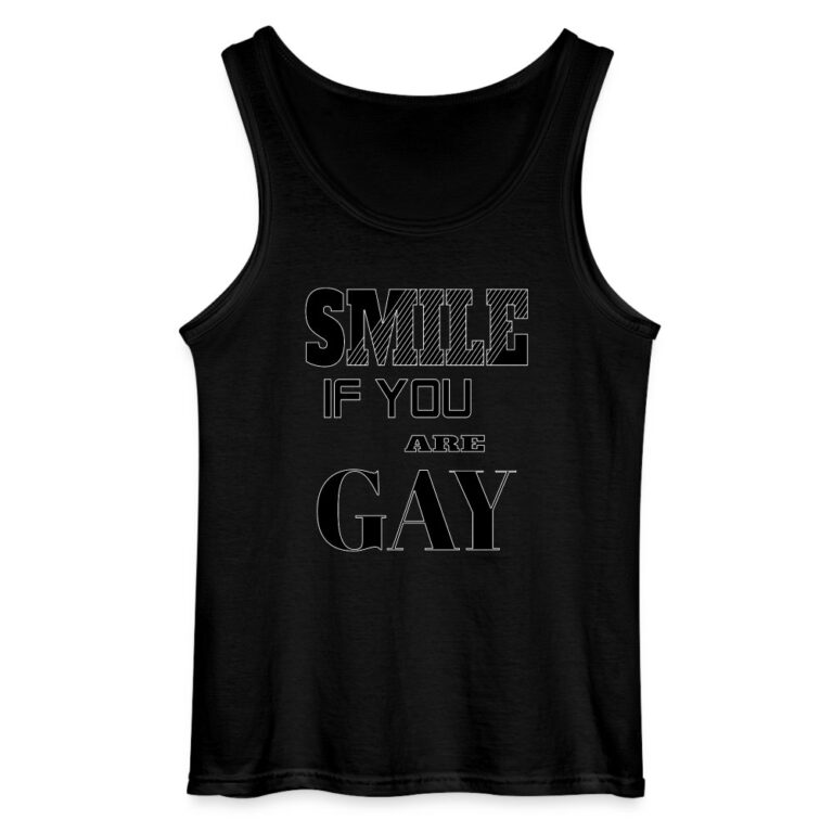 smile-if-you-are-gay-gildan-maenner-tank-top-schwarz