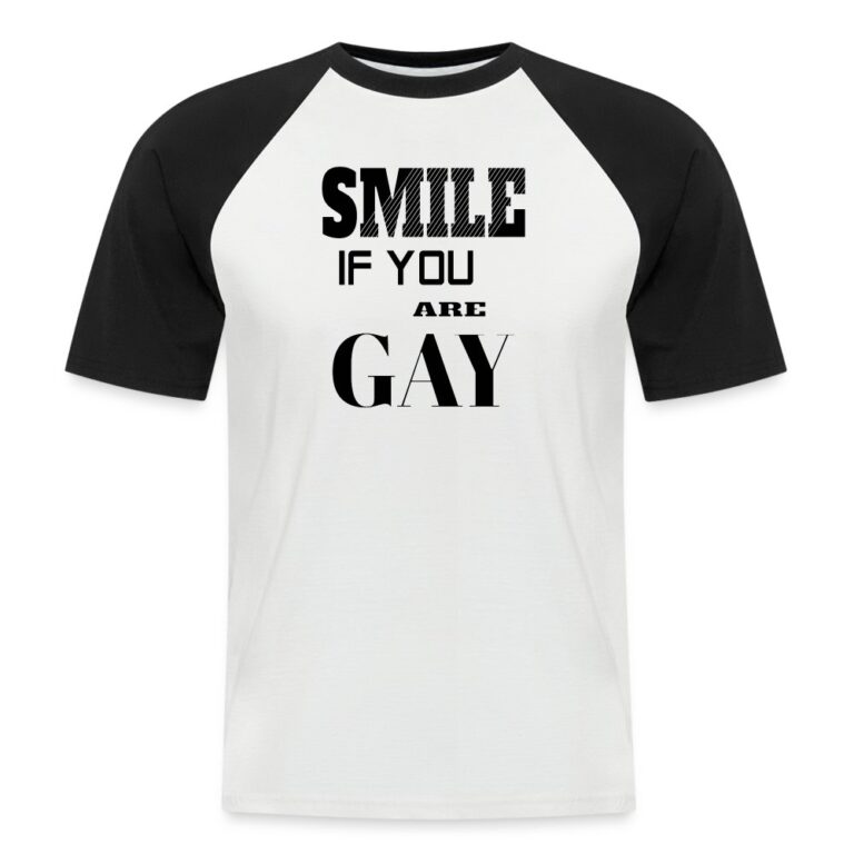 smile-if-you-are-gay-maenner-baseball-t-shirt-weiss-schwarz