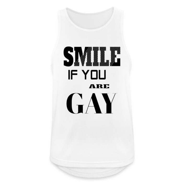 smile-if-you-are-gay-maenner-tank-top-atmungsaktiv-weiss