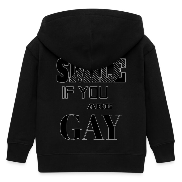 smile-if-you-are-gay-stanleystella-mini-cultivator-bio-kinder-kapuzenjacke-schwarz