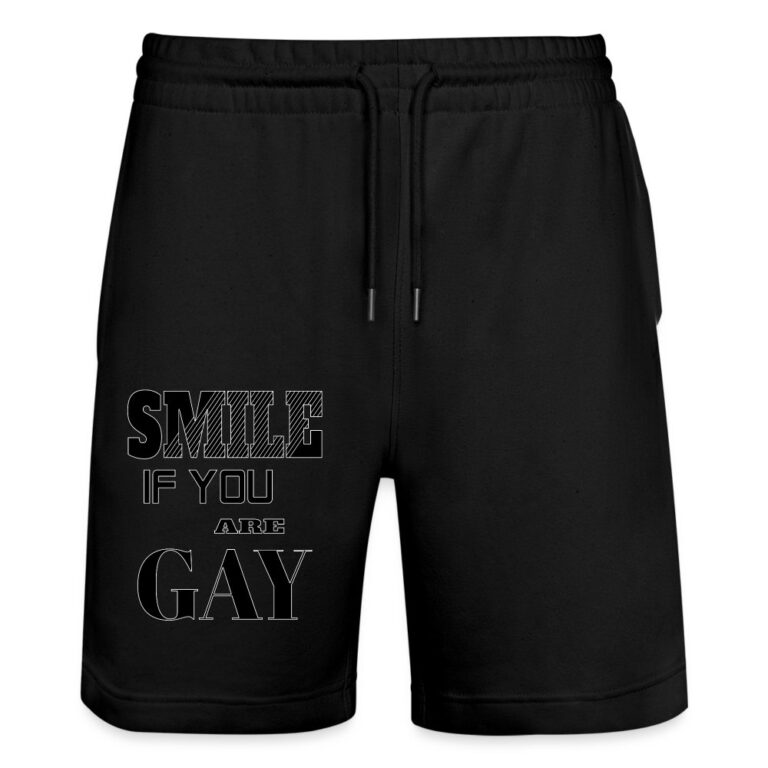 smile-if-you-are-gay-stanleystella-unisex-bio-joggingshorts-trainer-schwarz