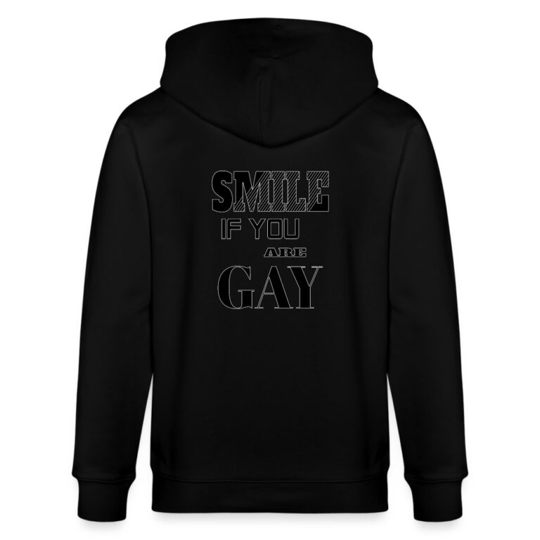 smile-if-you-are-gay-stanleystella-unisex-bio-kapuzenjacke-cultivator-schwarz