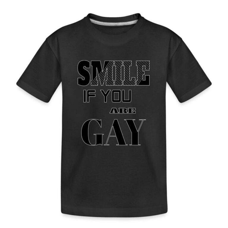 smile-if-you-are-gay-teenager-premium-bio-t-shirt-schwarz