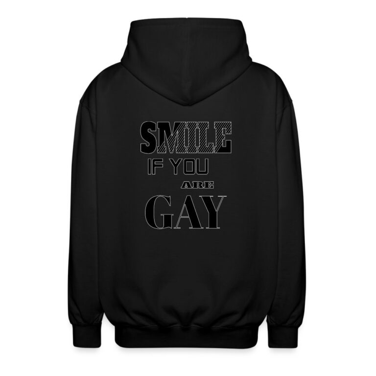 smile-if-you-are-gay-unisex-kapuzenjacke-schwarz