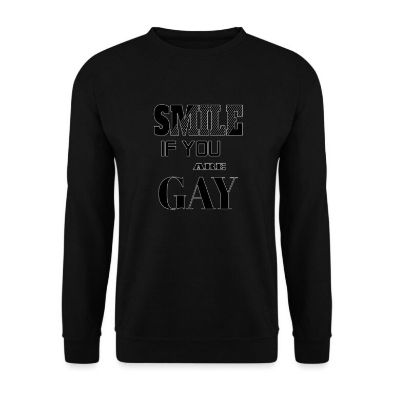 smile-if-you-are-gay-unisex-pullover-schwarz