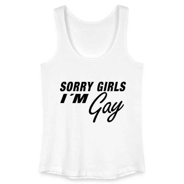 sorry-girls-im-gay-frauen-bio-tank-top-weiss