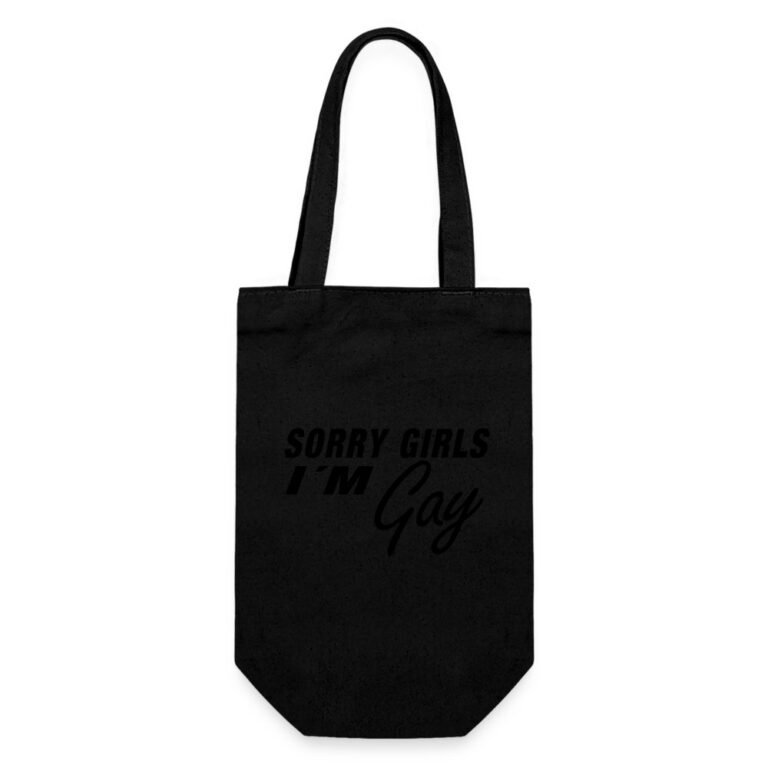 sorry-girls-im-gay-geschenkbeutel-fuer-flaschen-schwarz