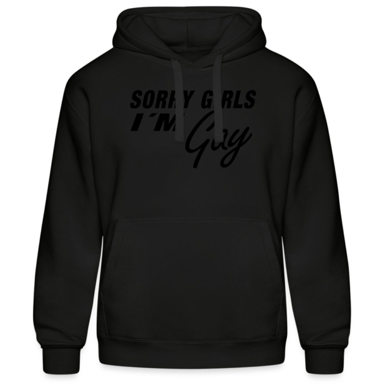 sorry-girls-im-gay-maenner-kapuzen-sweater-von-russell-schwarz