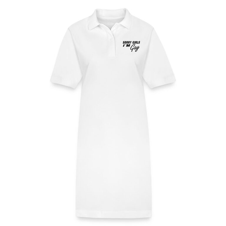 sorry-girls-im-gay-stanleystella-frauen-bio-polokleid-paiger-weiss
