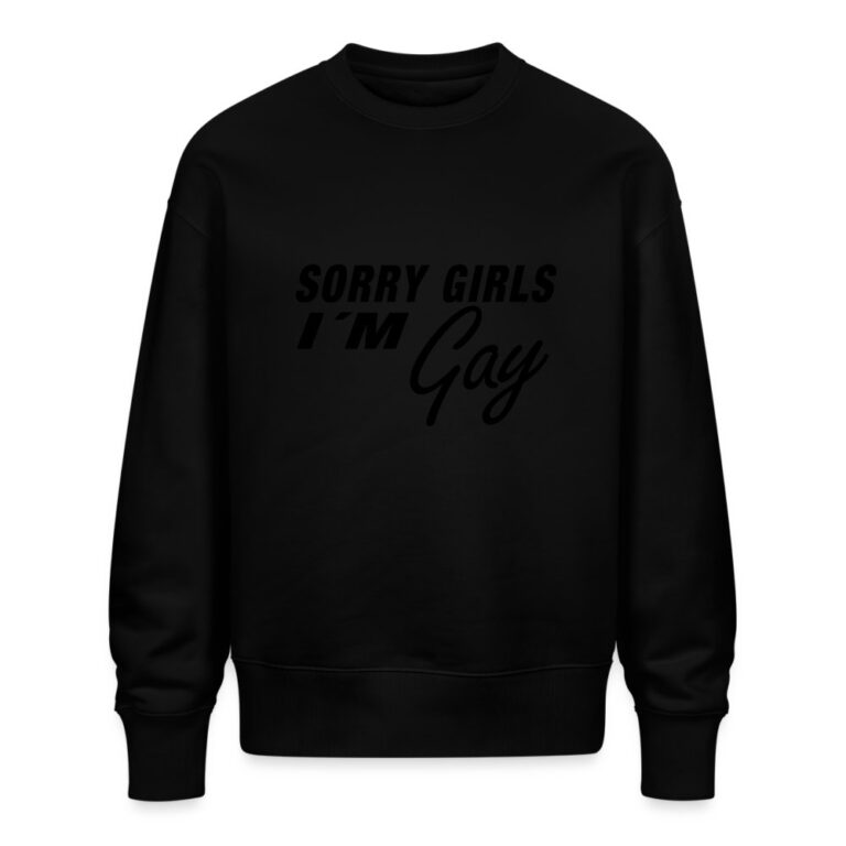 sorry-girls-im-gay-stanleystella-unisex-oversize-bio-pullover-radder-schwarz