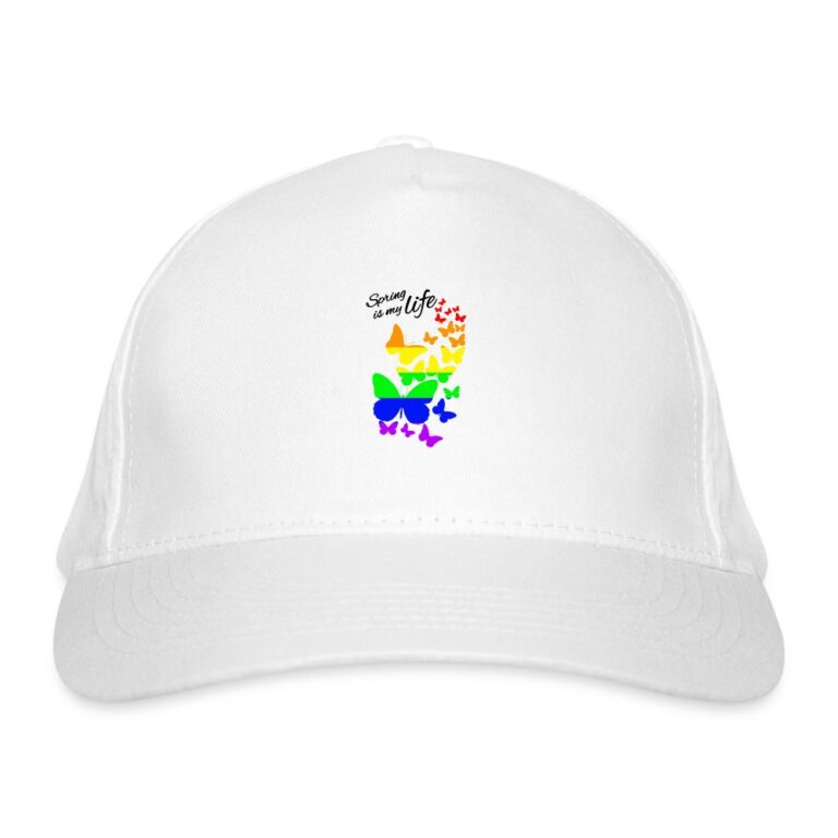spring-is-my-life-lgbtq-bio-baseballkappe-weiss