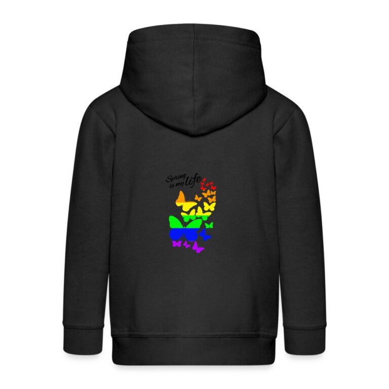 spring-is-my-life-lgbtq-kinder-premium-kapuzenjacke-schwarz
