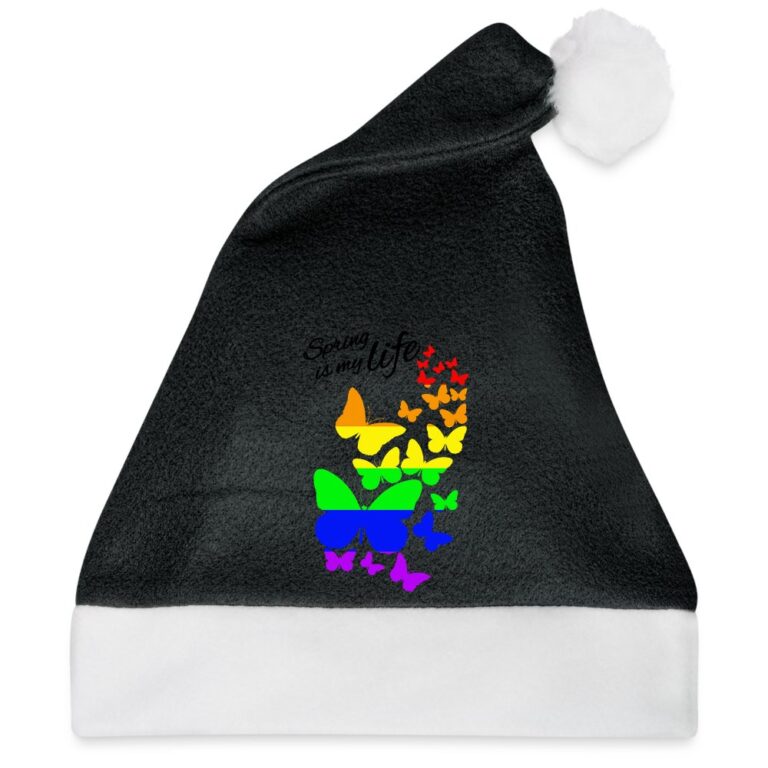 spring-is-my-life-lgbtq-weihnachtsmuetze-schwarz-weiss