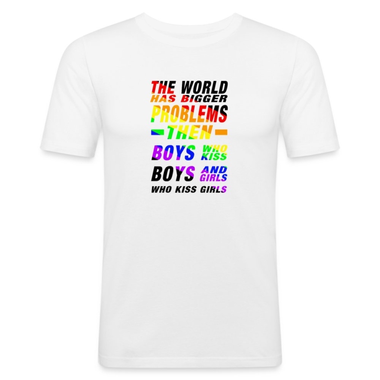 the-world-has-bigger-problems-maenner-slim-fit-t-shirt-weiss