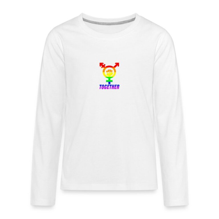 together-teenager-premium-langarmshirt-weiss
