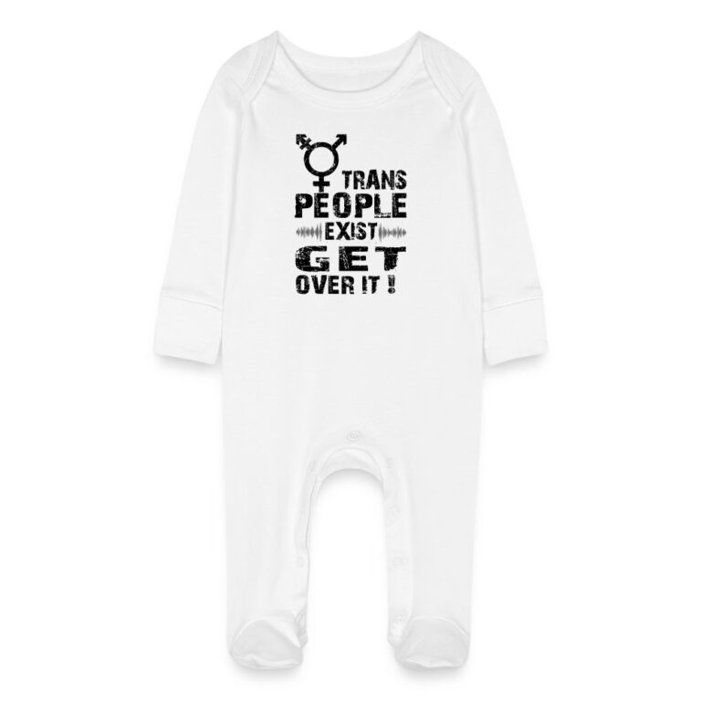 trans-people-exist-get-over-it-baby-bio-schlafanzug-mit-kratzhandschuhen-weiss