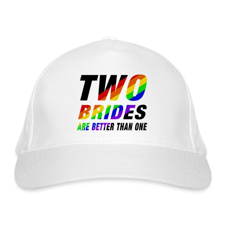 two-brides-are-better-than-one-bio-baseballkappe-weiss