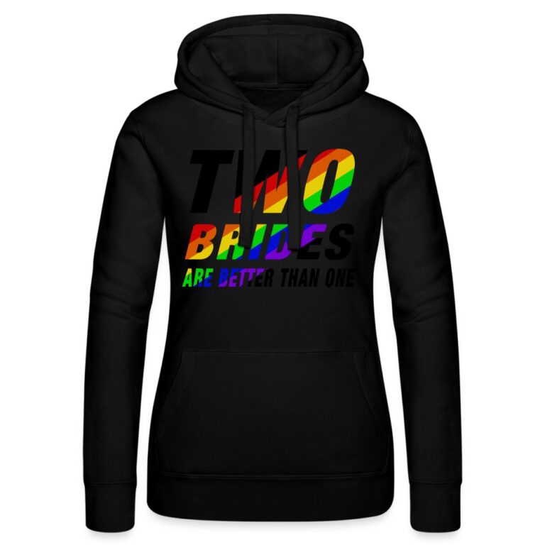 two-brides-are-better-than-one-frauen-kapuzen-sweater-von-russell-schwarz