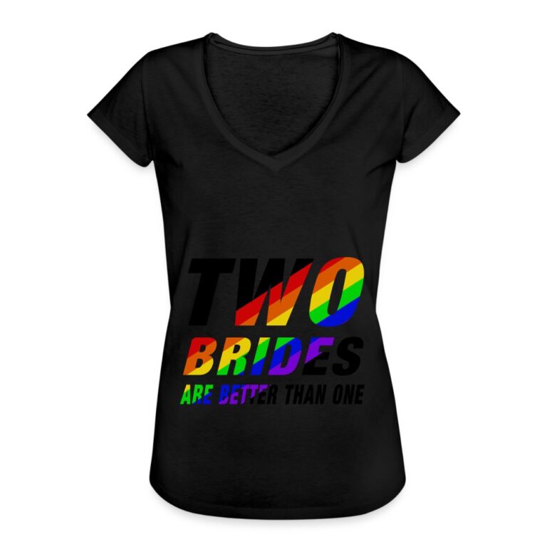 two-brides-are-better-than-one-frauen-vintage-t-shirt-schwarz