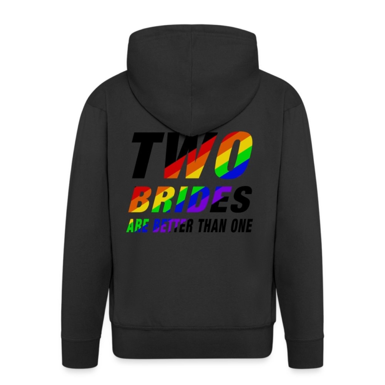 two-brides-are-better-than-one-maenner-premium-kapuzenjacke-schwarz