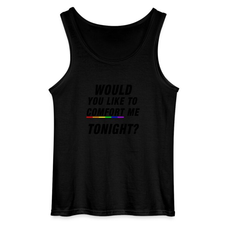would-you-like-to-comfort-me-tonight-gildan-maenner-tank-top-schwarz