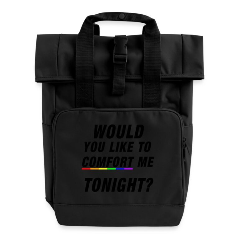 would-you-like-to-comfort-me-tonight-rolltop-rucksack-mit-zwei-griffen-schwarz