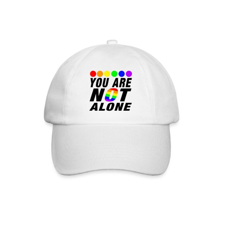 you-are-not-alone-baseballkappe-weiss-weiss