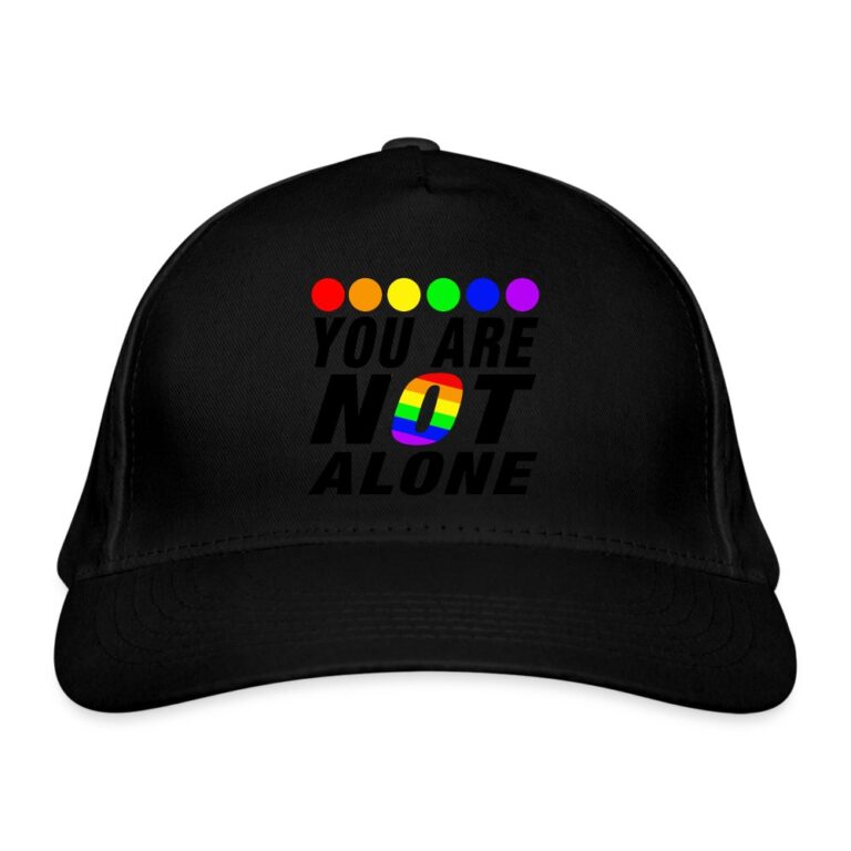 you-are-not-alone-bio-baseballkappe-schwarz