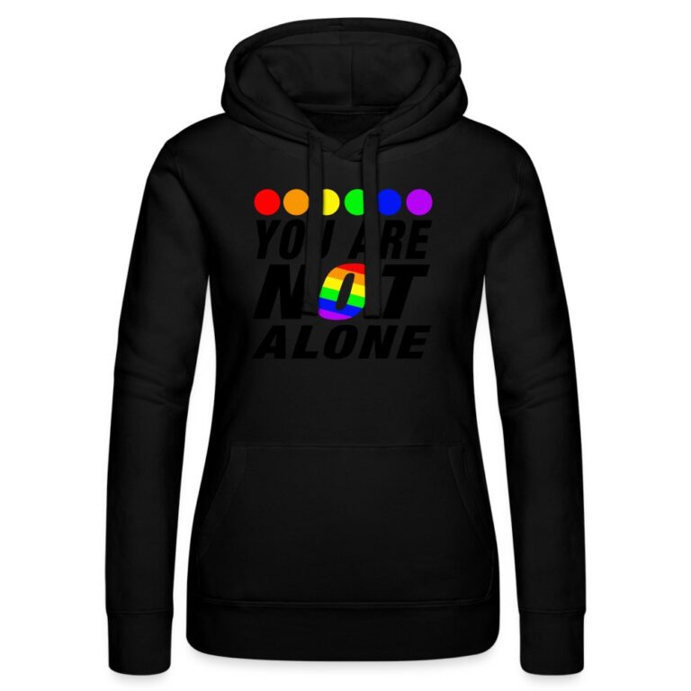 you-are-not-alone-frauen-kapuzen-sweater-von-russell-schwarz