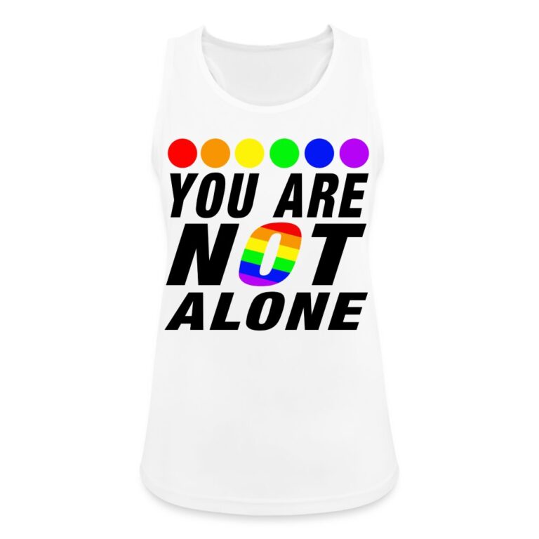 you-are-not-alone-frauen-tank-top-atmungsaktiv-weiss