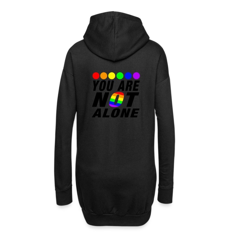 you-are-not-alone-hoodie-kleid-schwarz