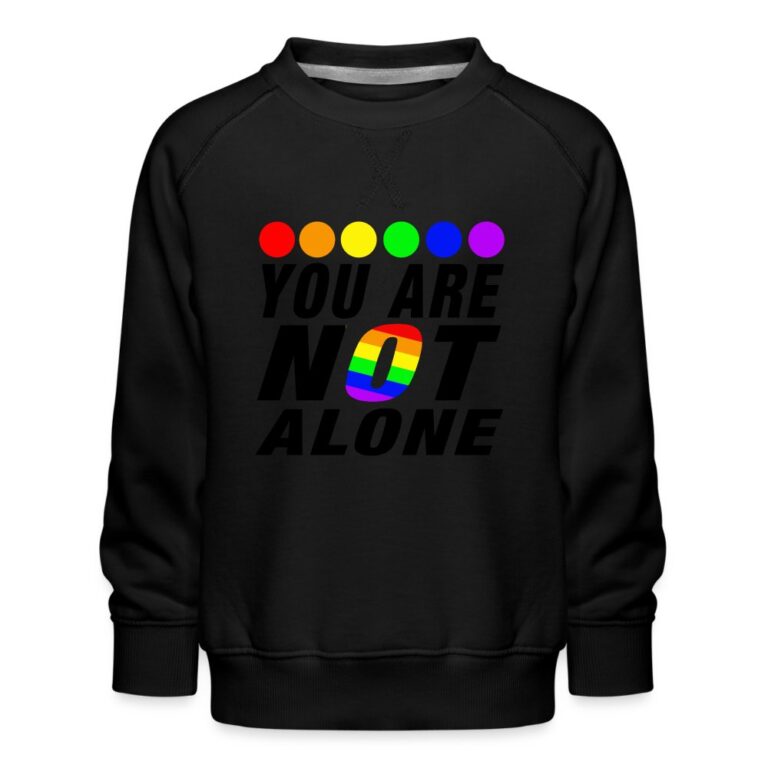 you-are-not-alone-kinder-premium-pullover-schwarz
